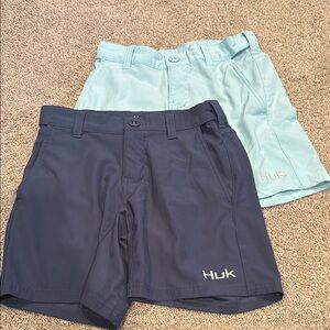 Huk Kids Shorts in Navy and Light Teal